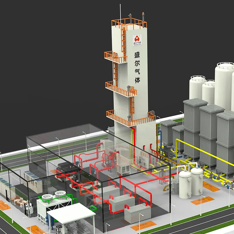 Separación de aire Shenger O2 N2 LN2 Plantas Generador de gas de oxígeno líquido y nitrógeno 1000 ~ 30000Nm3/h de alta pureza