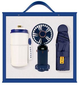 Set de Regalo Personalizable con Mini Ventilador para Eventos de Apertura de Empresas, Recuerdos Empresariales Personalizados, Regalos para Empleados, Set de Taza y Paraguas - Product Image 3