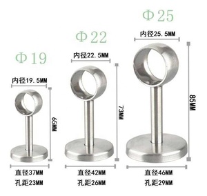 Supports <span class=keywords><strong>de</strong></span> <span class=keywords><strong>fixation</strong></span> <span class=keywords><strong>pour</strong></span> tringles <span class=keywords><strong>de</strong></span> placard en acier inoxydable, tubes ronds, avec base à <span class=keywords><strong>bride</strong></span>, <span class=keywords><strong>pour</strong></span> séchoir à linge et accessoires <span class=keywords><strong>de</strong></span> meubles - Product Image 2
