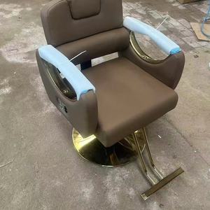 Silla de peluquería moderna de cuero, silla hidráulica de estilismo para salón, silla de peluquería reclinable giratoria de 360 grados - Product Image 6
