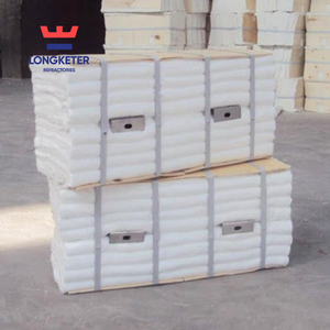 Fornitore <span class=keywords><strong>LKT</strong></span> 1260 ° Modulo in Fibra Ceramica Pieghevole a C - Blocco in Fibra Ceramica di Silicato di Alluminio per Isolamento Termico e Refrattario - Product Image 2