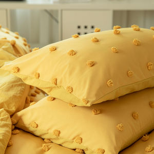 Vente en gros <span class=keywords><strong>de</strong></span> parure <span class=keywords><strong>de</strong></span> lit solide super doux ensemble <span class=keywords><strong>de</strong></span> literie <span class=keywords><strong>pompon</strong></span> touffeté <span class=keywords><strong>housse</strong></span> <span class=keywords><strong>de</strong></span> <span class=keywords><strong>couette</strong></span> Jacquard Boho ensemble <span class=keywords><strong>de</strong></span> literie - Product Image 3