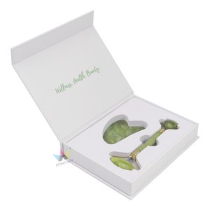 Chất Lượng Cao Trắng Từ Bao Bì Hộp Cạo Massage Mặt Rose Quartz Ngọc Lăn Gua Sha Hộp - Product Image 2