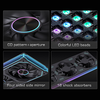 Nouveau style de refroidisseur liquide AIO pour processeur 360 mm avec ventilateurs et écran LCD IPS de 4,0 pouces pour PC de jeu en céramique