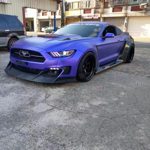 Kit <span class=keywords><strong>de</strong></span> cuerpo ancho FRP para coche Ford Mustang, barra <span class=keywords><strong>de</strong></span> parachoques delantero, guardabarros, faldas laterales <span class=keywords><strong>de</strong></span> llama, estilo Chinched, 2015-2021 - Product Image 5