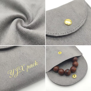 Pochette de luxe en microfibre et cuir pour cosmétiques, chiffon de nettoyage, petite pochette à bijoux, vente en gros pour YJX - Product Image 2