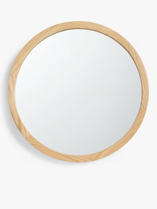 Farmhouse Entryway Modern Decoration Wall Wood Rustic <strong>Oak</strong> Small Wall <strong>Mirror</strong> Wood <strong>Round</strong> <strong>Mirror</strong> - Product Image 4