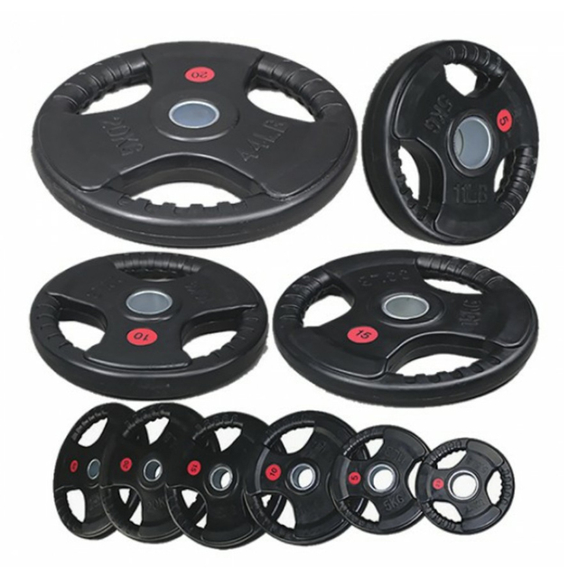 Factory Price 20kg for Oly Weight Plate with Customizable Logo Rubber Coated Grip Plate for Home Gym Strength Training