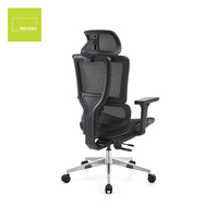 Fauteuil de bureau pivotant confortable en gros, chaise de bureau ergonomique moderne de luxe en tissu maillé rouge avec fonction bascule