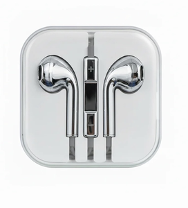 Auriculares con cable metálicos coloridos y plateados, éxito de ventas en TikTok, con conector de 3.5mm y tipo C, intraaurales, plateados, con micrófono para iPhone y Android - Product Image 2