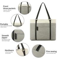 Tas Laptop Wanita Kustom, Tas Tangan Kanvas, Tas Selempang
