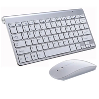 Set Mouse Keyboard tanpa kabel portabel, Mouse Keyboard dan Mouse Kombo 2.4G Untuk Laptop