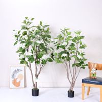 Arbre d'hortensia en plastique, plante artificielle en pot, pour la décoration intérieure, le bureau, le jardin, décoration de la maison, plantes artificielles, faux arbre