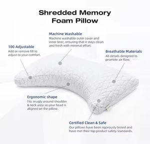 <span class=keywords><strong>Oreiller</strong></span> en mousse à mémoire <span class=keywords><strong>de</strong></span> <span class=keywords><strong>forme</strong></span> pour dormeur latéral en <span class=keywords><strong>forme</strong></span> <span class=keywords><strong>de</strong></span> croissant <span class=keywords><strong>de</strong></span> lune <span class=keywords><strong>ferme</strong></span> à hauteur réglable - Product Image 2