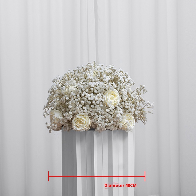 Boule de fleurs gypsophile de 40 cm