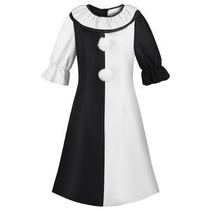 Traje de Terror para Mujer/Hombre, Disfraz de Payaso de Terror para Halloween, Conjunto de Body Blanco y Negro, Ropa Artística de Cine y Televisión - Product Image 4