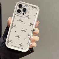 Nouvelle coque de téléphone ultra-fine anti-chute pour iPhone 17, motif nœud papillon, coques d'origine d'usine