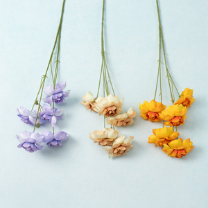 Light Luxury 5-Head Single <b>Branch</b> Bubble Rose Silk Artificial Flower Instagram Style Bedroom Desktop <b>Decoration</b> Homestay Window - Product Image 1