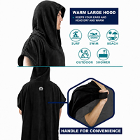 Vente en gros OEM : Serviette de plage poncho à capuche pour adultes, idéale pour se changer et le surf