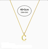 Nouveau Collier Alphabet C en Acier Inoxydable pour Hommes et Femmes, Style Ethnique, Collier de Couple, Accessoires Transfrontaliers
