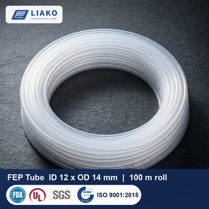 ท่อ FEP ขนาด 12x14 มม. แบบใส ม้วน 100 ม. ทนอุณหภูมิ -70 ถึง 200 องศาเซลเซียส มาตรฐาน FDA สำหรับการแปรรูปอาหารและสายการแพทย์ - Product Image 1