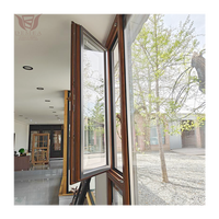 DEMEA fenêtres à battants en aluminium plaqué bois balançoire en aluminium fenêtre en bois moderne horizontale cadres en bois suspendus