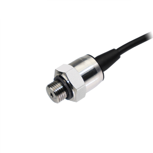 Stainless Steel Flow Sensor with Black Cable and Threaded Connector for Pneumatic Systems - Product Image 4