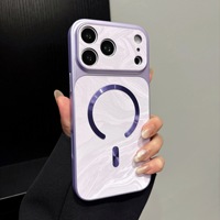 Coque magnétique texturée Ripple pour iPhone 17 Pro Max Air 13 11 12 14 15 16 Plus, compatible charge sans fil, pare-chocs mat