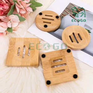 Porte-savon en bambou Plateau à savon en bois auto-drainant pour étuis à savon - Product Image 3