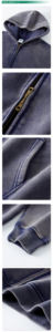 Bán buôn người đàn ông của thời trang dạo phố Heavyweight quá khổ hoodie không có chuỗi Zip Up cổ điển rửa axit in phun kỹ thuật chúng tôi Kích thước Hoodies - Product Image 4