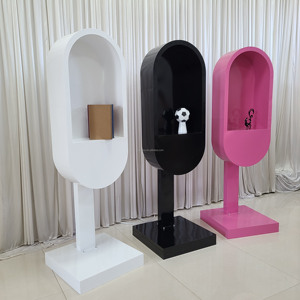 Cabina Telefónica con Luz LED para Libro de Visitas de Audio para Bodas, Cabina Telefónica Beige, Soporte para Libro de Visitas de Audio - Product Image 3