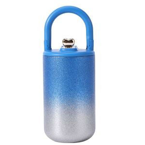 304 Stainless Steel 17oz Water Bottle 500ml Insulated Double Wall Mug Outdoor Hiking Climb Party Tumbler with Handle Lid <b>Straw</b> - Product Image 1