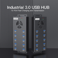 Hub USB 3.0 Sipolar A-423 de 10 Puertos y 120W de Alta Potencia - Estación de Carga Rápida de 2A para Teléfonos y Tabletas