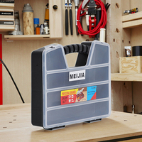 Vente en usine MJ-3060 Boîte de rangement pour outils en plastique à 4 compartiments moulés avec poignée et étui rigide