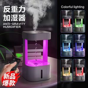 เครื่องทำความชื้นอัลตราโซนิกพร้อมไฟ LED เปลี่ยนสีได้ รีโมทคอนโทรล ฟังก์ชั่นอโรมาเธอราพีแบบพกพาบนโต๊ะ ทำงานเงียบ - Product Image 4