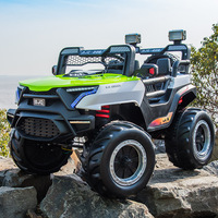 Grande voiture électrique 4x4 pour enfants, double siège, véhicule tout-terrain, jouet télécommandé pour tout-petits, carrosserie en plastique