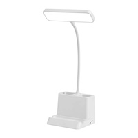 Lampe de table LED intelligente, portable, réglable et pliable avec charge sans fil, protection des yeux, lumière de lecture