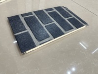 Panel Metálico Sándwich con Patrón de Azulejos Antiguos Modernos, Resistente a la Intemperie, para Cercas de Villas, Revestimiento de Paredes Exteriores y Patios