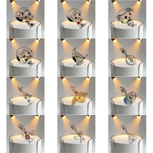 Convertidor de Hora Universal Chapado en <span class=keywords><strong>Oro</strong></span> con Zirconio en Forma de Corazón de Plata 925 - Sombrero Mágico del Ladrón Volador para Panola - Sin Cuentas Fijas para DIY - Product Image 1