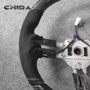 Volante Deportivo de Fibra de Carbono Compatible con <span class=keywords><strong>Mercedes</strong></span> <span class=keywords><strong>Benz</strong></span> W205 W212 CLA W117 W222 S550 GLA X156 GLC63 G500, Piezas Automotrices - Product Image 4