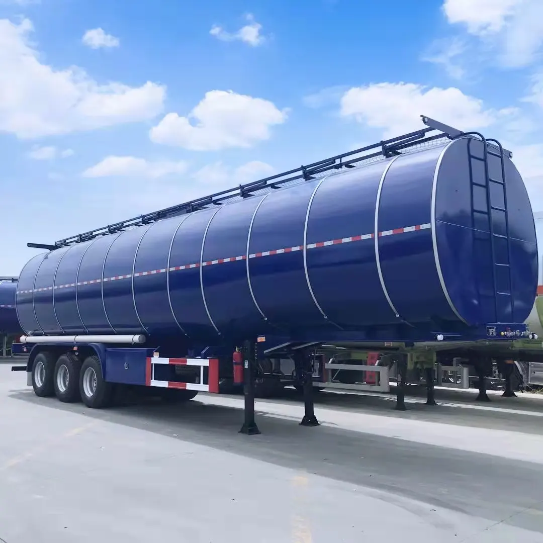 4เพลาปาล์มรถพ่วงถังน้ำมัน450000 L สแตนเลสสตีล Tanker รถบรรทุกสำหรับเปรู