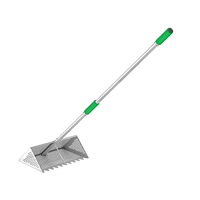 Winslow & Ross – panier large de 16 pouces, filtre à sable de plage, râteau de herse, râteaux à puces en aluminium avec poignée incurvée permettant d'économiser du travail