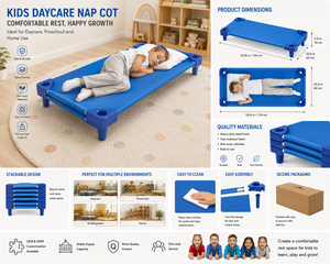 Lettino Montessori per Bambini, Impilabile, per Asilo Nido e Scuola Materna, Arredamento per Aula - Product Image 2