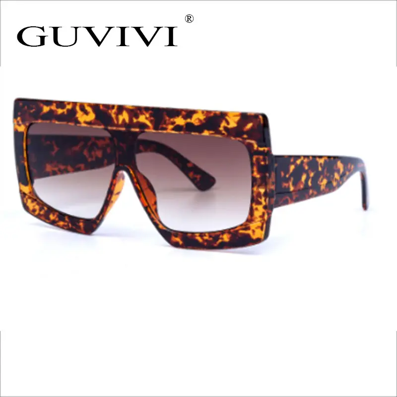 Guvivi 그라데이션 숙녀 패션 선글라스 많은 도매 대형 프레임 선글라스 중국 여성 PC