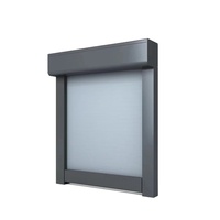 Stores enrouleurs électriques en alliage d'aluminium modernes et minimalistes, coupe-vent et imperméables, de sol à plafond, et rideaux de ventilation