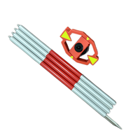 Hot Sell Optical Instrument Surveying Accessory 12mm Mini Pole Diameter With 4 Poles Survey 17.5mm Prism Constant Mini Prism