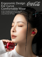 Casque de jeu Coca-Cola T11 sans fil, circum-auriculaire, avec son HD ENC, écouteurs confortables
