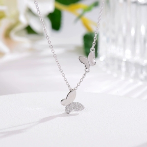 LT-786 S925 Sterling Silver papillon Collier Femmes Ins Simple Forest System Petit Frais Célébrité Tempérament Bijoux En Argent - Product Image 1