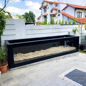 ถังเลี้ยงปลาไฟเบอร์กลาสทรงสี่เหลี่ยมขนาดใหญ่ 2 เมตร ความจุ 1000 ลิตร พร้อมระบบกรองน้ำสำหรับเพาะเลี้ยงสัตว์น้ำ ปลาคาร์ฟ ปลาอะโรวาน่า - Product Image 2