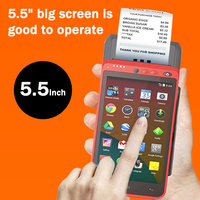 NFC Billing POS Terminal Layar Sentuh Genggam Android POS Mesin dengan Printer Pembaca Sidik Jari HCC-Z100